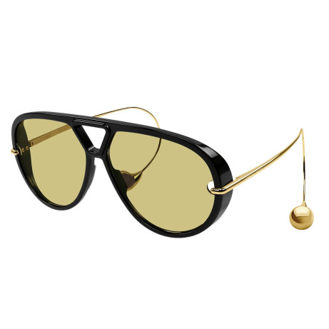 Luxury Bottega Veneta BV1273S 003 women's sunglasses black gold yellow new collection 2
