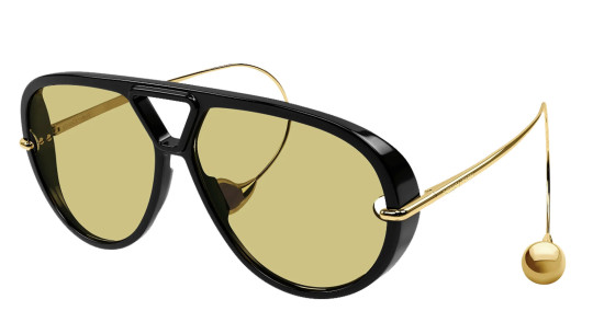 Luxury Bottega Veneta BV1273S 003 women's sunglasses black gold yellow new collection
