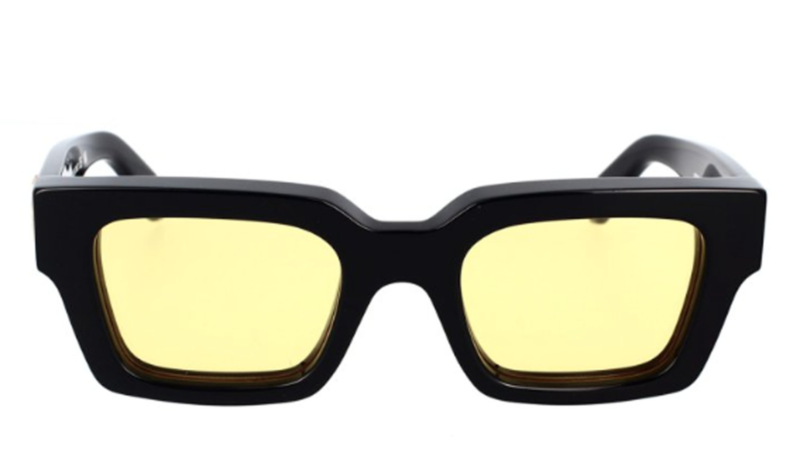 Occhiali sole uomo donna Luxury Off White OERI126 VIRGIL 1018 black yellow nuova collezione