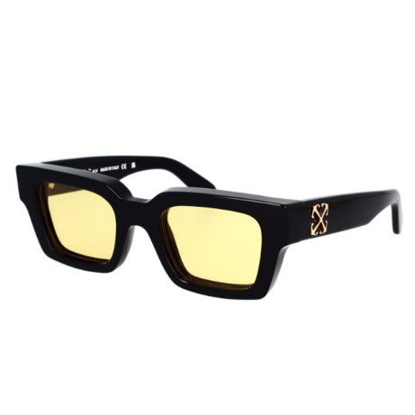 Occhiali sole uomo donna Luxury Off White OERI126 VIRGIL 1018 black yellow nuova collezione 2