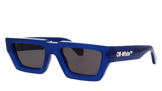 Occhiali sole uomo donna Luxury Off White OERI002 MANCHESTER 4607 blue nuova collezione