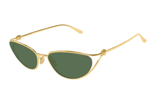 Occhiali da sole donna Luxury Bottega Veneta BV1330S 004 gold gold green nuova collezione