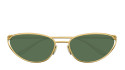 Luxury Bottega Veneta BV1330S 004 gold gold green women's sunglasses new collection