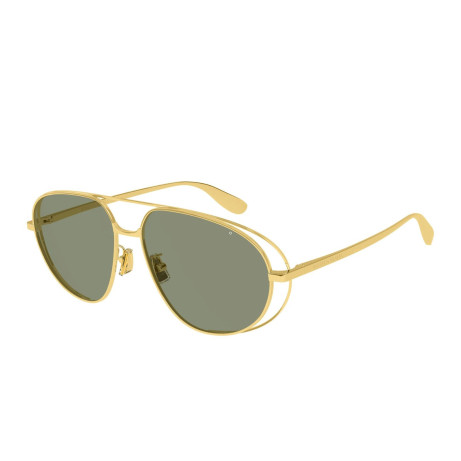 Occhiali da sole uomo donna Luxury Bottega Veneta BV1344S 001 gold gold green nuova collezione 2