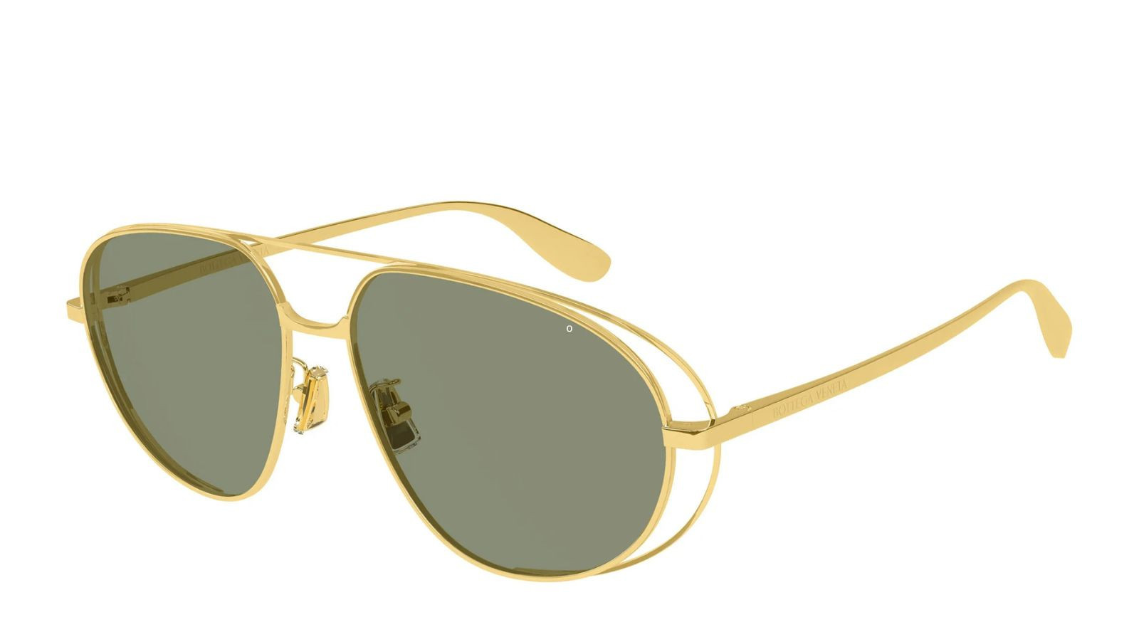 Occhiali sole uomo donna Luxury Bottega Veneta BV1344S 001 gold gold green nuova collezione