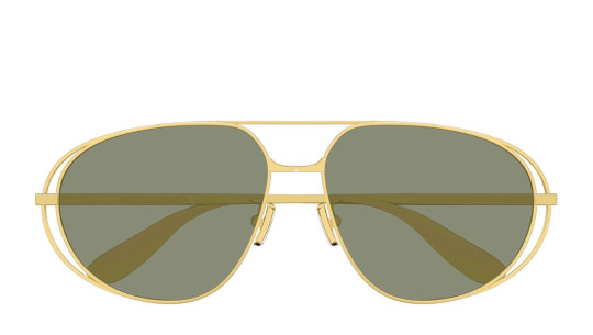 Occhiali sole uomo donna Luxury Bottega Veneta BV1344S 001 gold gold green nuova collezione