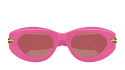 Luxury Bottega Veneta BV1322S 004 fuchsia fuchsia red sunglasses new collection