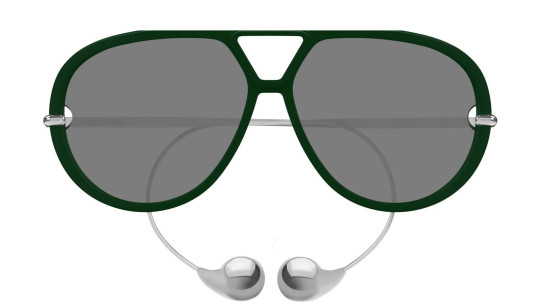 Luxury Bottega Veneta BV1273S 008 green silver grey women's sunglasses new collection