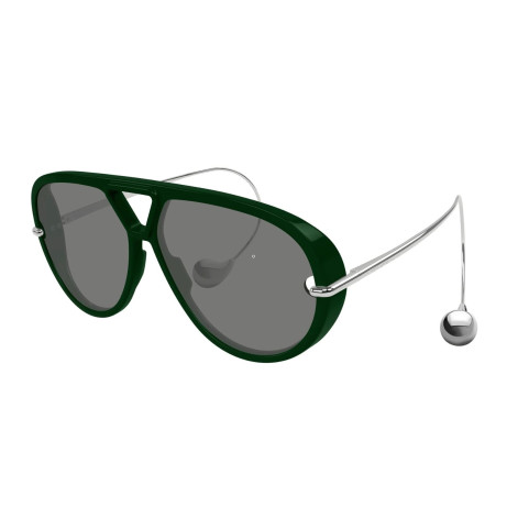 Luxury Bottega Veneta BV1273S 008 green silver grey women's sunglasses new collection 2