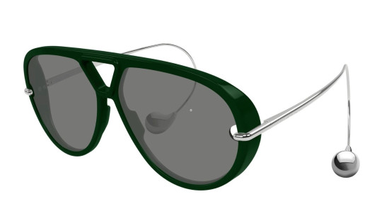 Luxury Bottega Veneta BV1273S 008 green silver grey women's sunglasses new collection