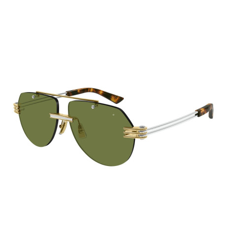 Occhiali da sole uomo donna Luxury Bottega Veneta BV1342S 003 gold silver green nuova collezione 2