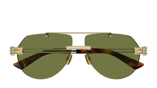 Occhiali sole uomo donna Luxury Bottega Veneta BV1342S 003 gold silver green nuova collezione