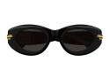 Luxury Bottega Veneta BV1322S 001 women's sunglasses black black grey new collection