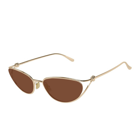 Luxury Bottega Veneta BV1330S 003 women's sunglasses gold gold brown new collection 2