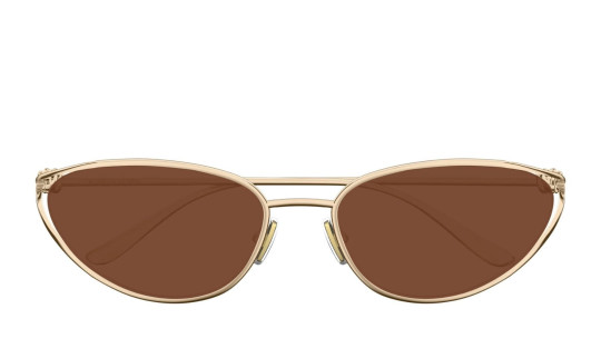 Luxury Bottega Veneta BV1330S 003 women's sunglasses gold gold brown new collection