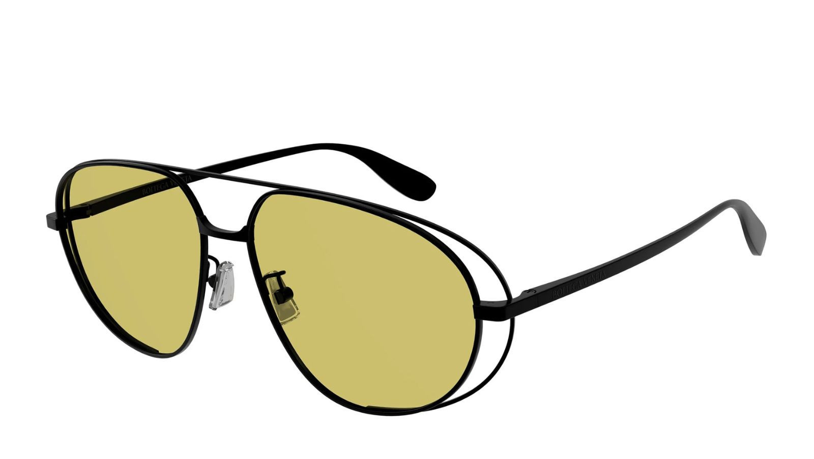 Occhiali sole uomo donna Luxury Bottega Veneta BV1344S 002 black black yellow nuova collezione