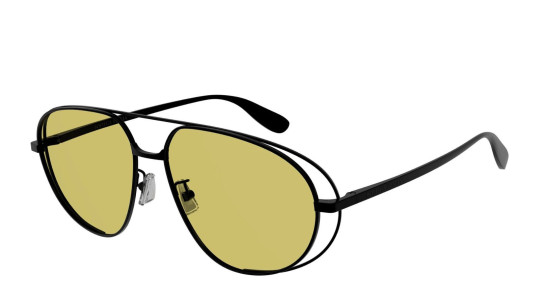 Occhiali sole uomo donna Luxury Bottega Veneta BV1344S 002 black black yellow nuova collezione