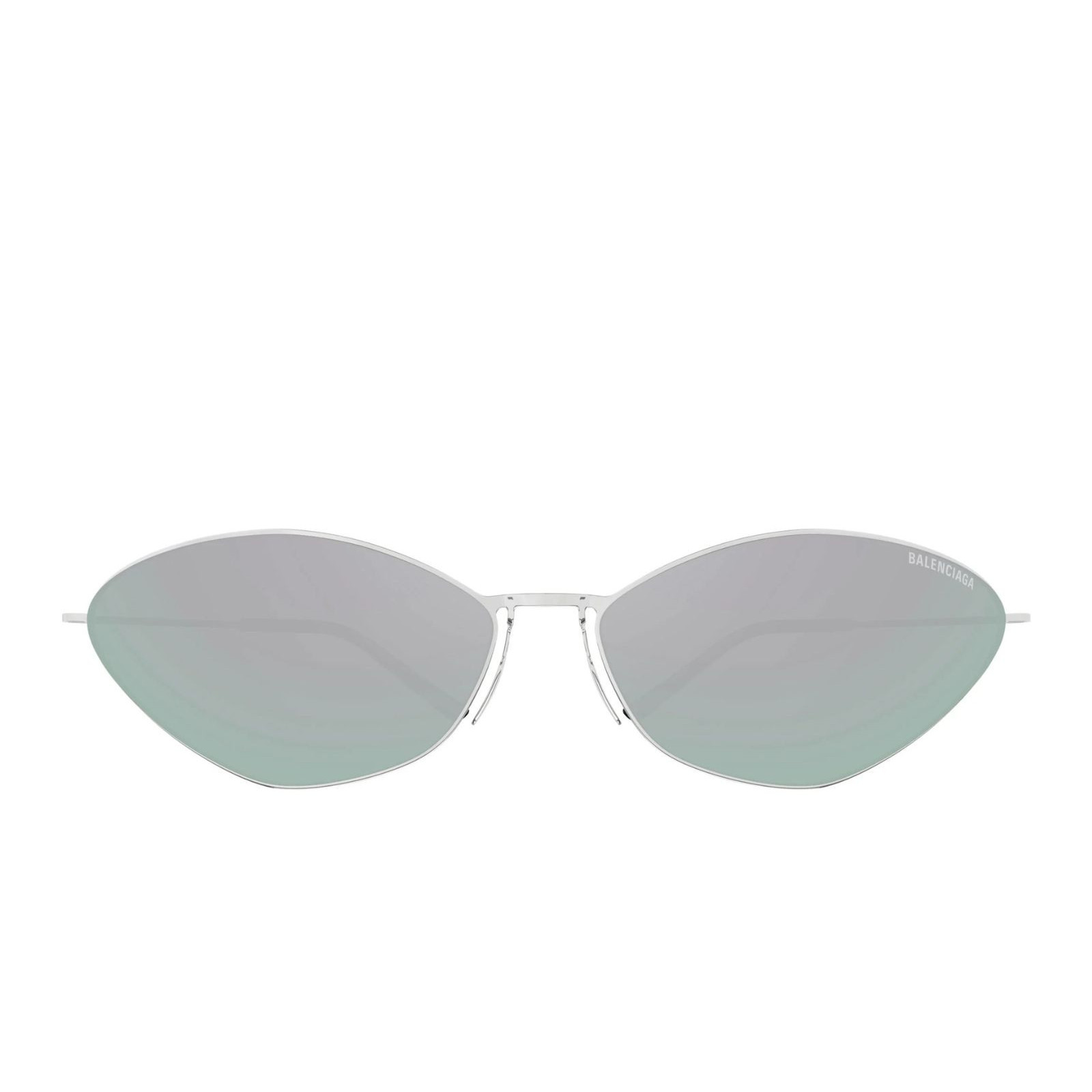 サングラス BALENCIAGA Balenciaga - BB0350S-004 - SILVER-SILVER-SILVER Metallic single piece silver Balenciaga sunglasses – Eyewear