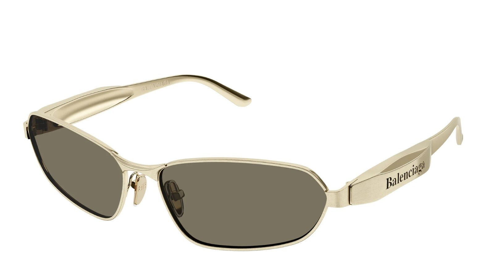 Occhiali da sole uomo donna Luxury Balenciaga BB0355S 002 gold gold brown nuova collezione