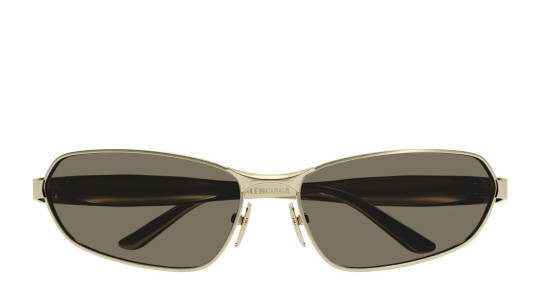 Occhiali da sole uomo donna Luxury Balenciaga BB0355S 002 gold gold brown nuova collezione