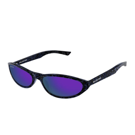 Occhiali sole uomo donna Luxury Balenciaga BB0007S 011 violet violet violet nuova collezione 2