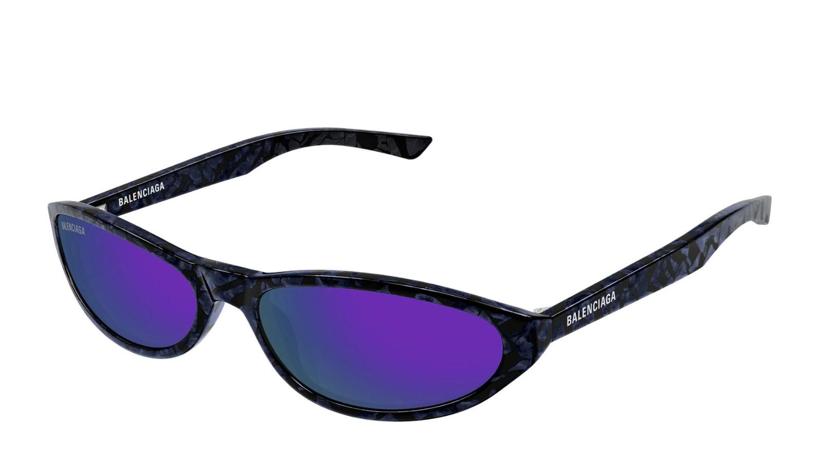 Occhiali sole uomo donna Luxury Balenciaga BB0007S 011 violet violet violet nuova collezione