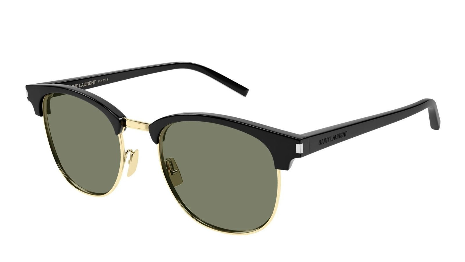 Occhiali da sole uomo Luxury Saint Laurent SL 108 014 black black green nuova collezione