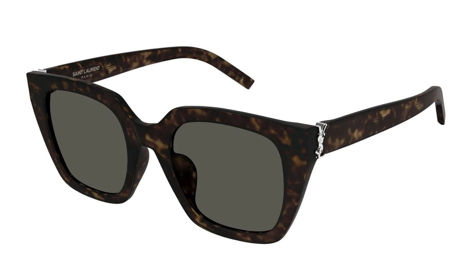 Luxury Saint Laurent SL M143 002 havana havana grey women's sunglasses new collection