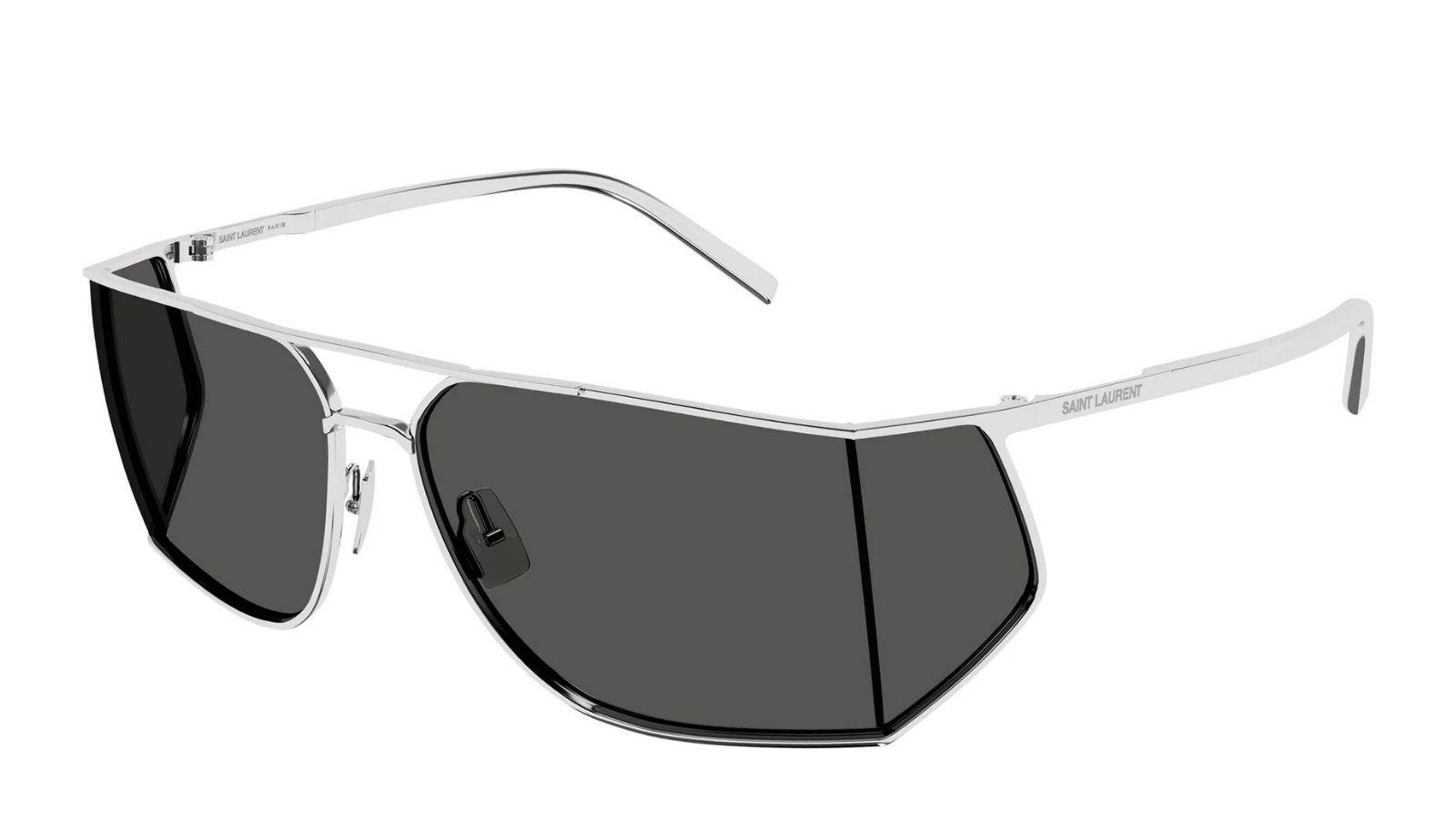 Occhiali da sole uomo Luxury Saint Laurent SL 750 002 silver silver grey nuova collezione