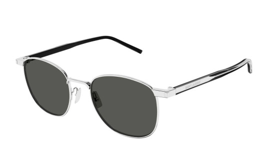 Occhiali sole uomo donna Luxury Saint Laurent SL 747 002 silver crystal grey nuova collezione