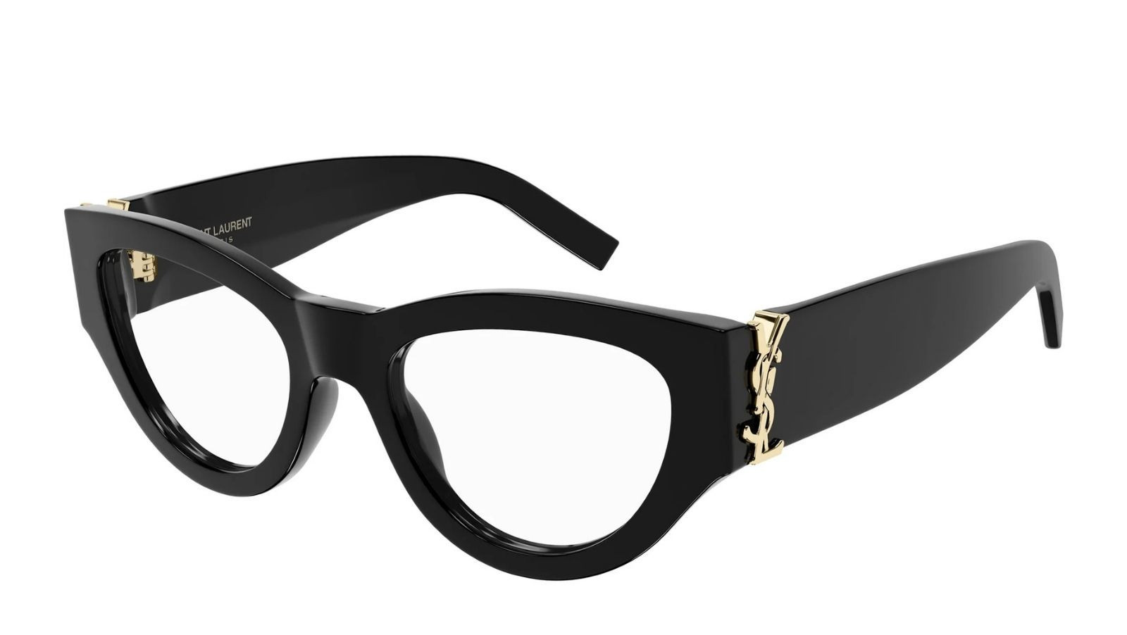 Luxury Saint Laurent SL M94 OPT 001 women's eyeglasses black black transpare new collection