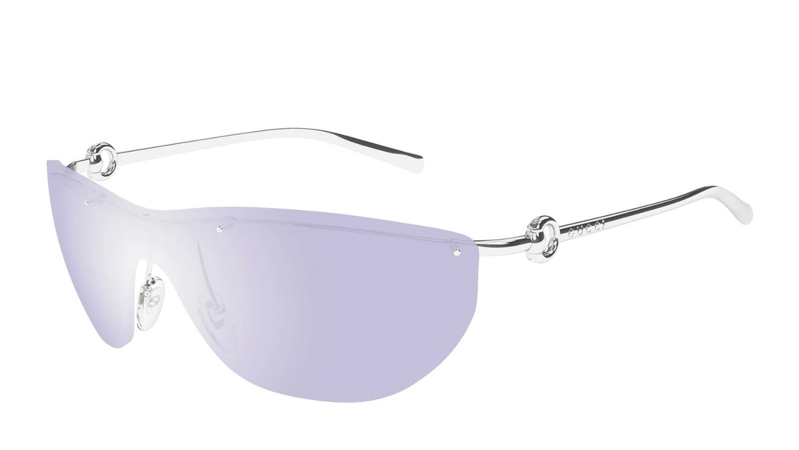 Luxury Gucci GG1700S 003 silver silver violet women's sunglasses new collection