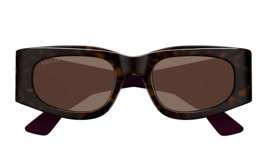 Luxury Gucci GG1664S 004 havana violet brown women's sunglasses new collection