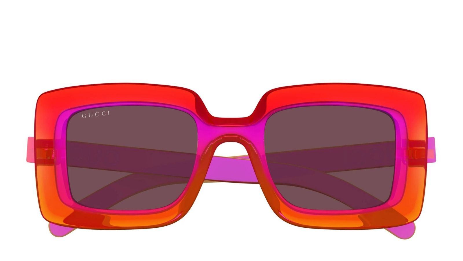 Luxury Gucci GG1718S 004 fuchsia fuchsia brown sunglasses for women new collection