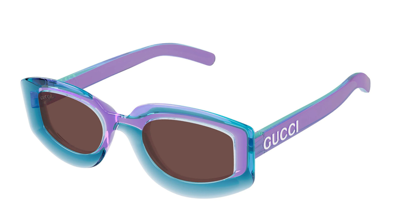 Luxury Gucci GG1719S 003 violet violet brown women's sunglasses new collection