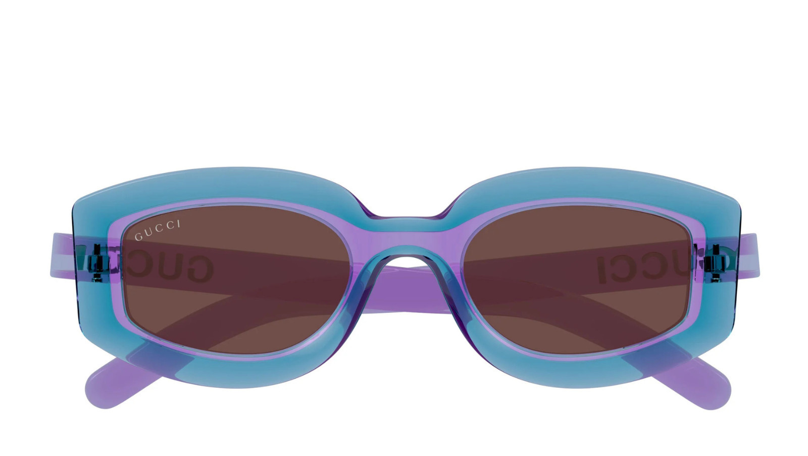 Luxury Gucci GG1719S 003 violet violet brown women's sunglasses new collection