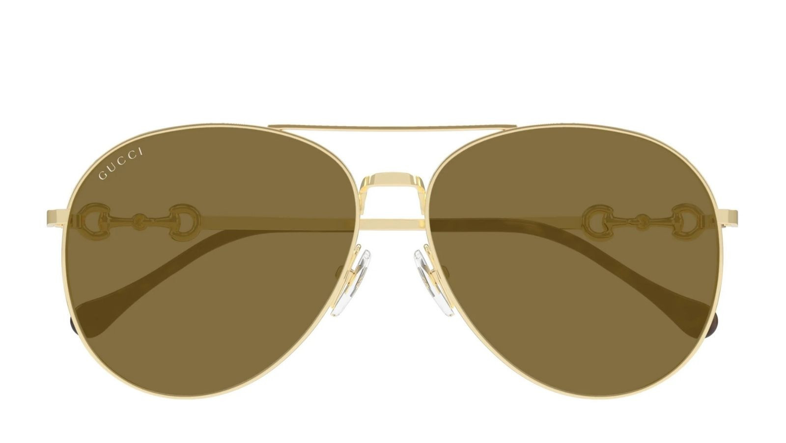 Luxury Gucci GG1698S 002 gold gold brown women's sunglasses new collection