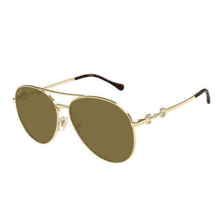 Luxury Gucci GG1698S 002 gold gold brown women's sunglasses new collection 2