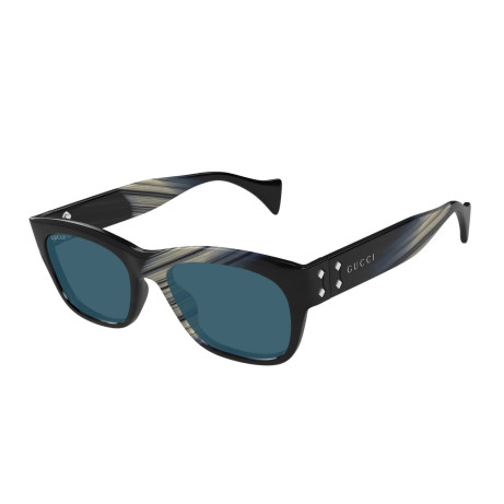 Occhiali da sole uomo Luxury Gucci GG1706S 004 black black blue nuova collezione 2