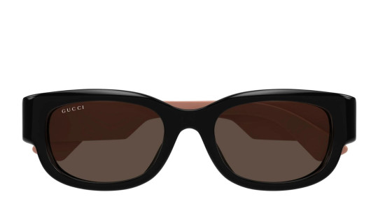 Men's Eyeglasses Women Gucci GG1667SK 004 Black Pink Brown Lu...