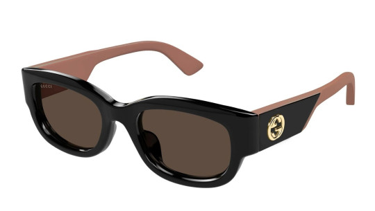 Men's Eyeglasses Women Gucci GG1667SK 004 Black Pink Brown Lu...