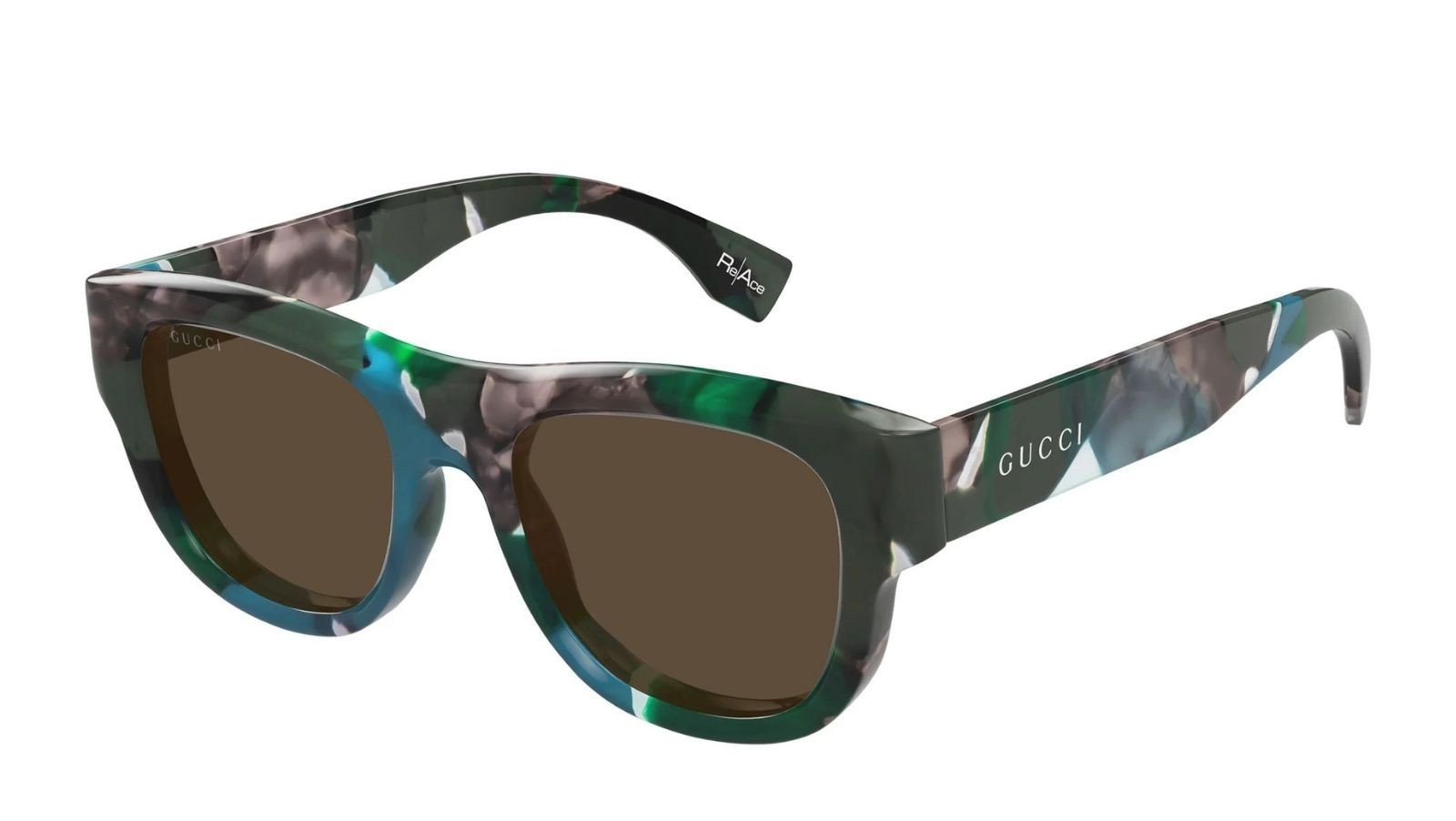 Occhiali da sole uomo Luxury Gucci GG1750S 001 green green brown nuova collezione