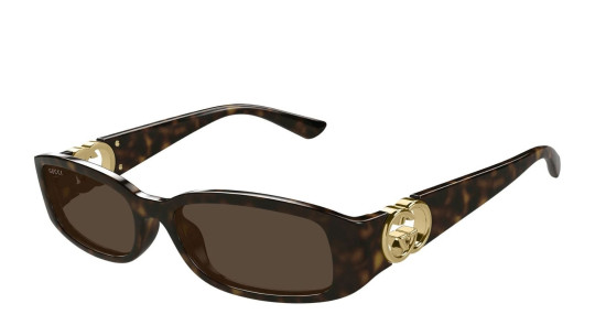Occhiali da sole donna Luxury Gucci GG1661S 002 havana havana brown nuova collezione