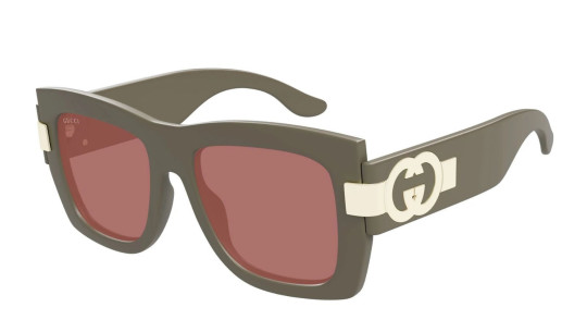 Occhiali da sole donna Luxury Gucci GG1688S 004 grey grey red nuova collezione