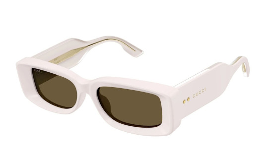 Occhiali da sole donna Luxury Gucci GG1528S 003 ivory ivory brown nuova collezione