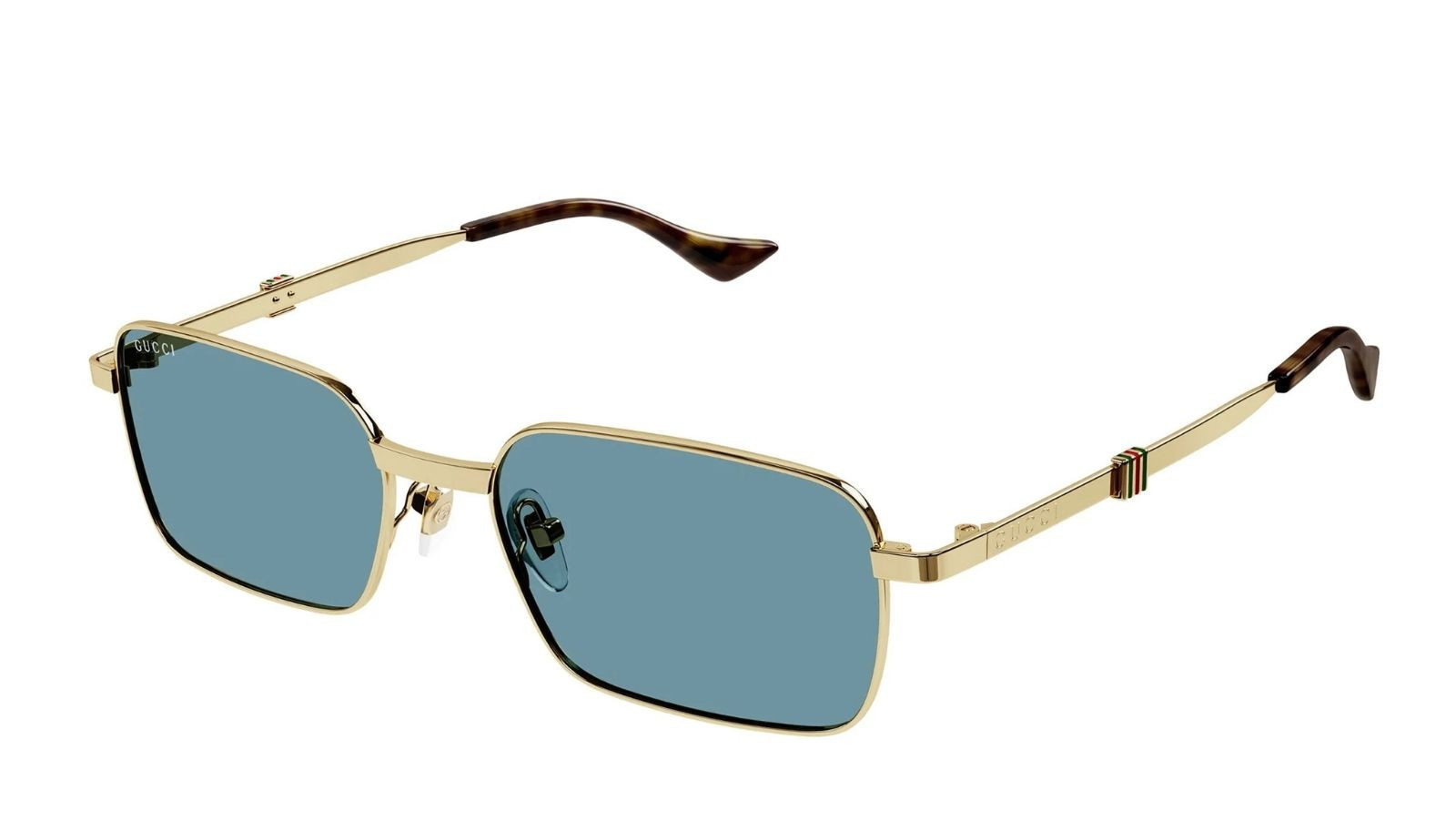 Occhiali da sole uomo Luxury Gucci GG1495S 003 gold gold blue nuova collezione