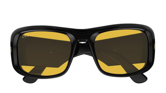 Occhiali da sole uomo Luxury Gucci GG1251S 001 black black yellow nuova collezione