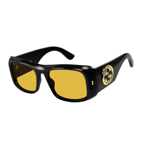 Occhiali da sole uomo Luxury Gucci GG1251S 001 black black yellow nuova collezione 2