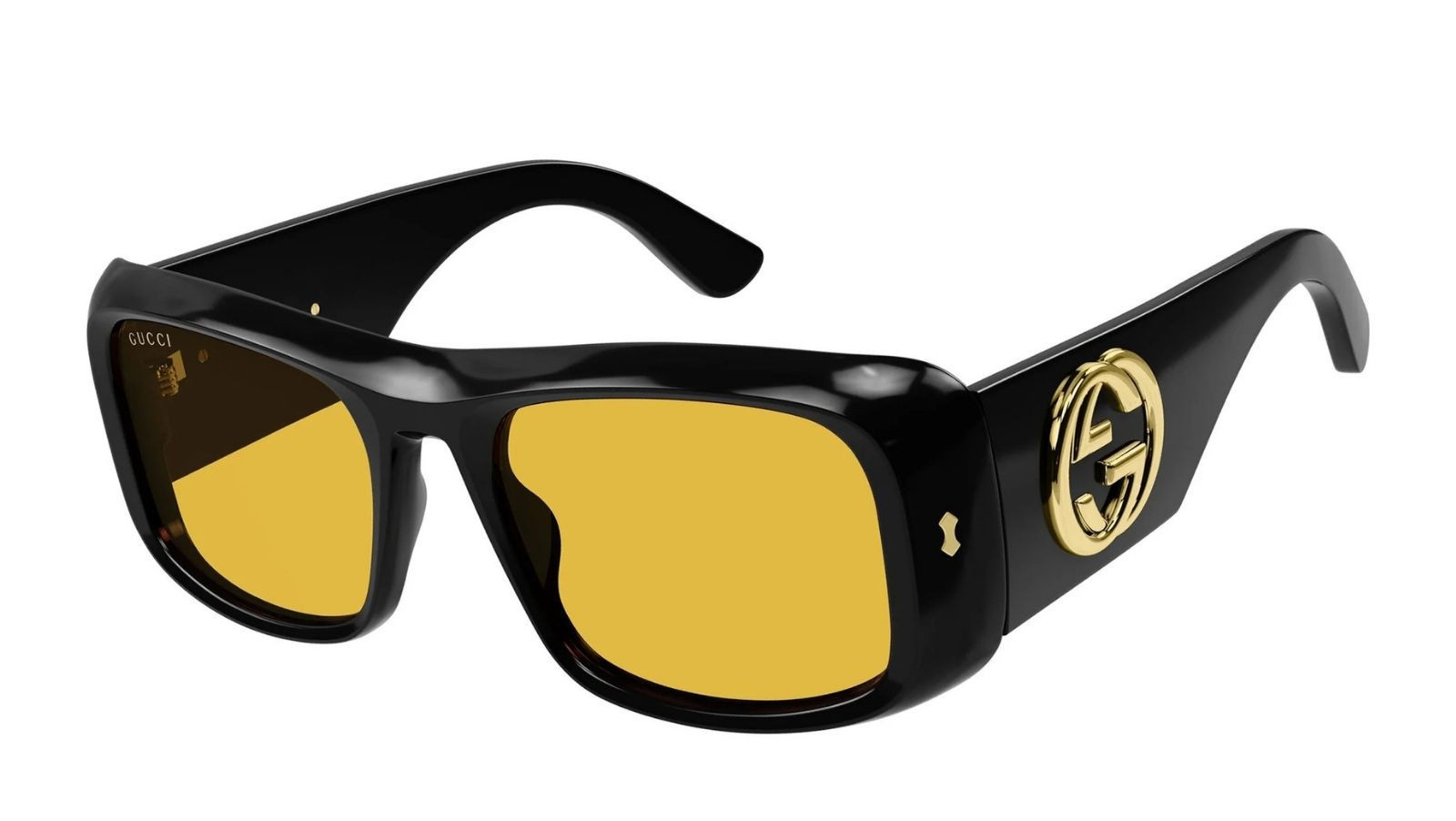 Occhiali da sole uomo Luxury Gucci GG1251S 001 black black yellow nuova collezione