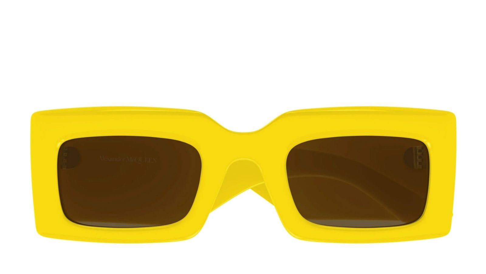 Occhiali da sole donna Luxury Alexander Mcqueen AM0433S 004 yellow yellow brown nuova collezione